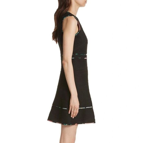 $398 EEUC Kate Spade Blossom Trim Dress in Black Picnic Perfect Tweed Size 2 - Picture 6 of 9